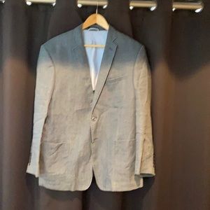 Calvin Klein Linen Blazer - Blue